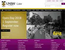 Tablet Screenshot of law.unsw.edu.au