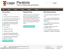 Tablet Screenshot of parabola.unsw.edu.au