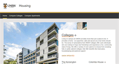 Desktop Screenshot of housing.unsw.edu.au