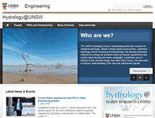 Tablet Screenshot of hydrology.unsw.edu.au