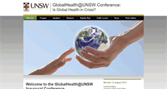 Desktop Screenshot of globalhealth.unsw.edu.au