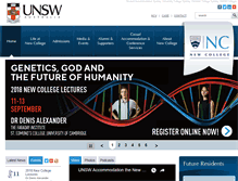 Tablet Screenshot of newcollege.unsw.edu.au