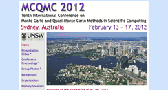 Desktop Screenshot of mcqmc2012.unsw.edu.au